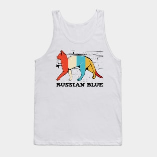 Russian Blue Cat Tank Top